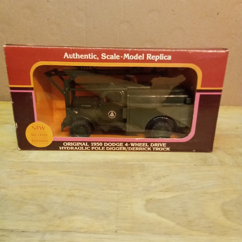 Original 1950 Scale Model Hydraulic Pole Digger Truck